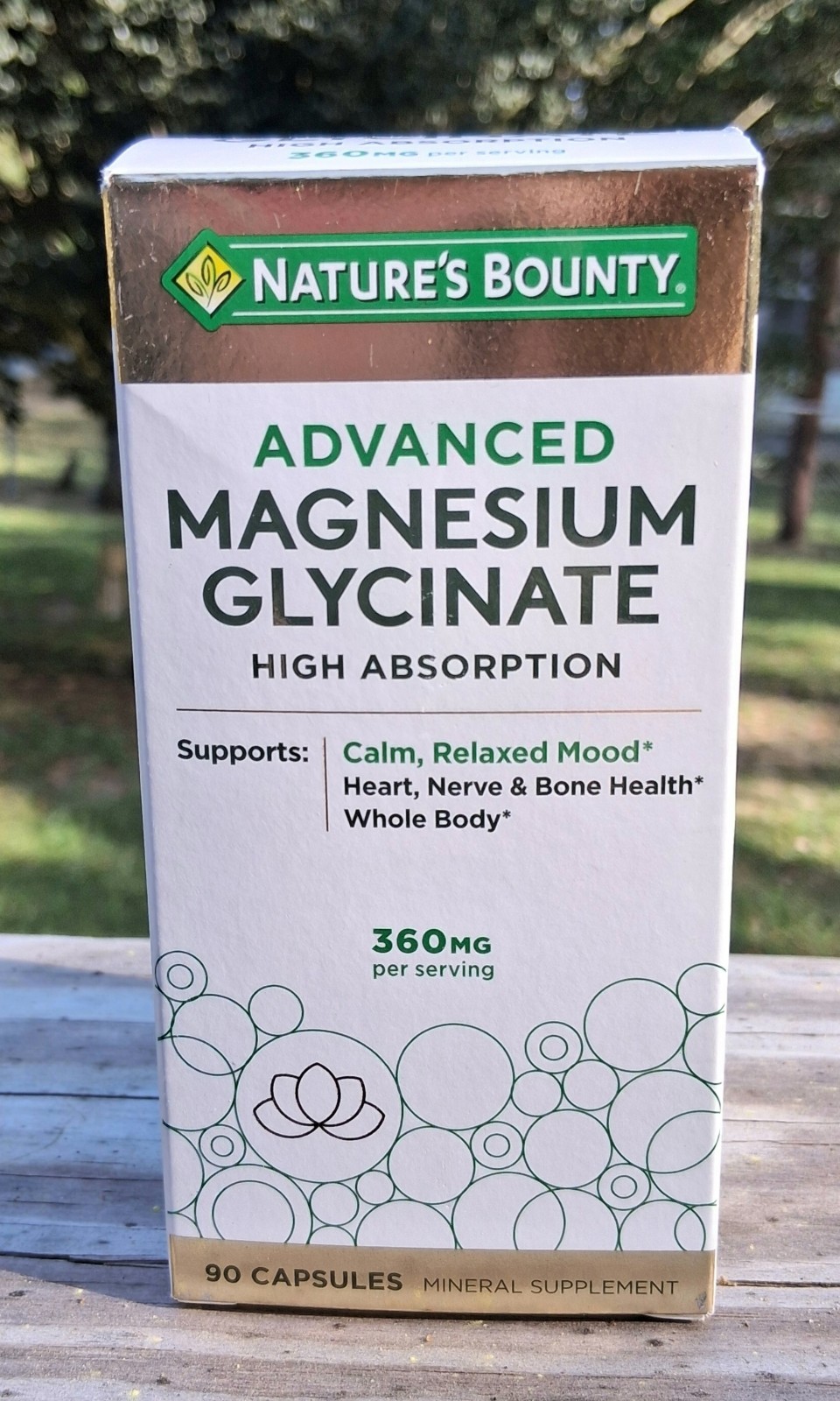 Natures Bounty Magnesium Glycinate 360 MG – Exp 06/28