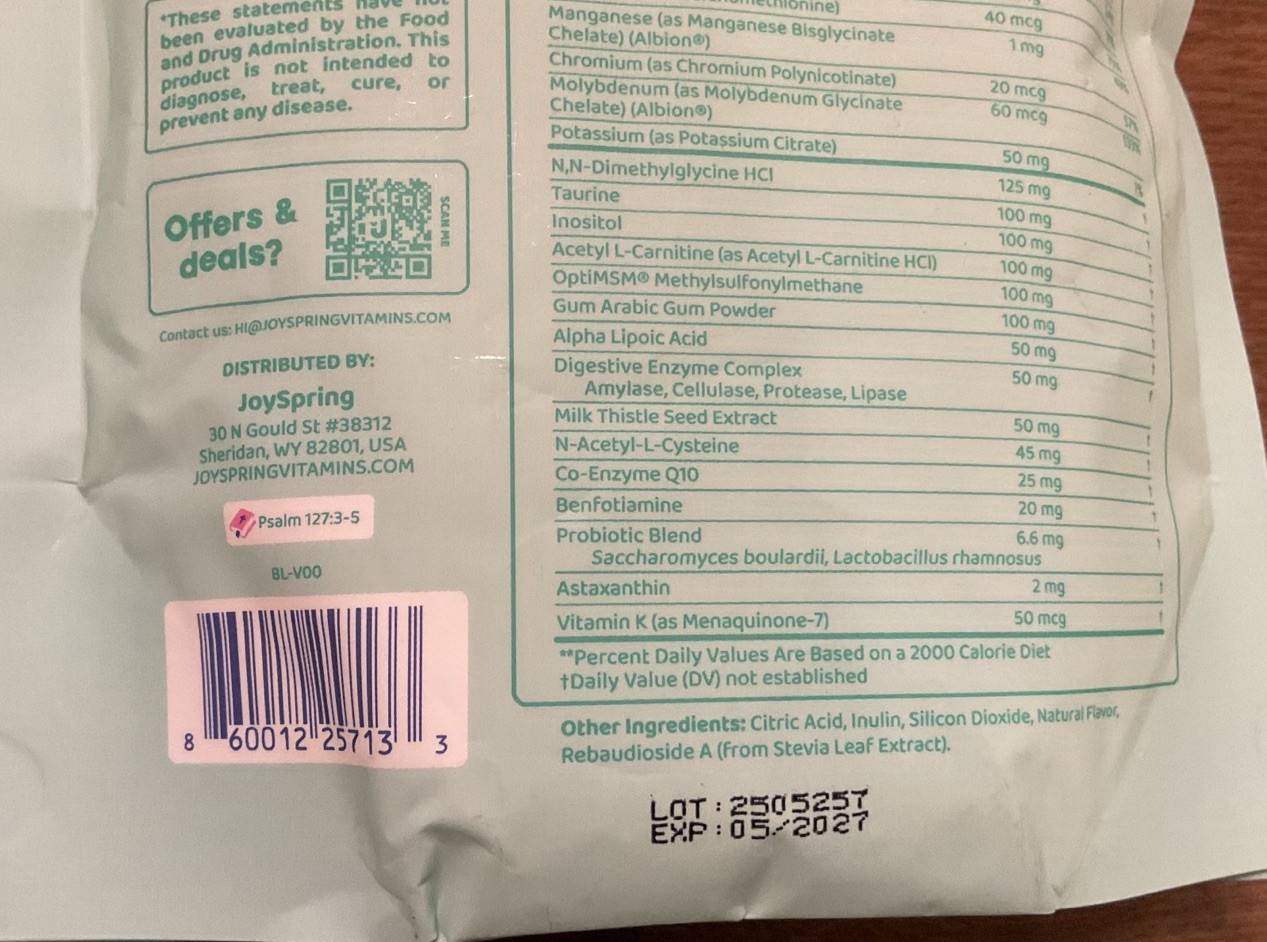 JoySpring Spectra Vits Multivitamin Powder ~ Sensory Sensitive Kids 4.87 Oz New