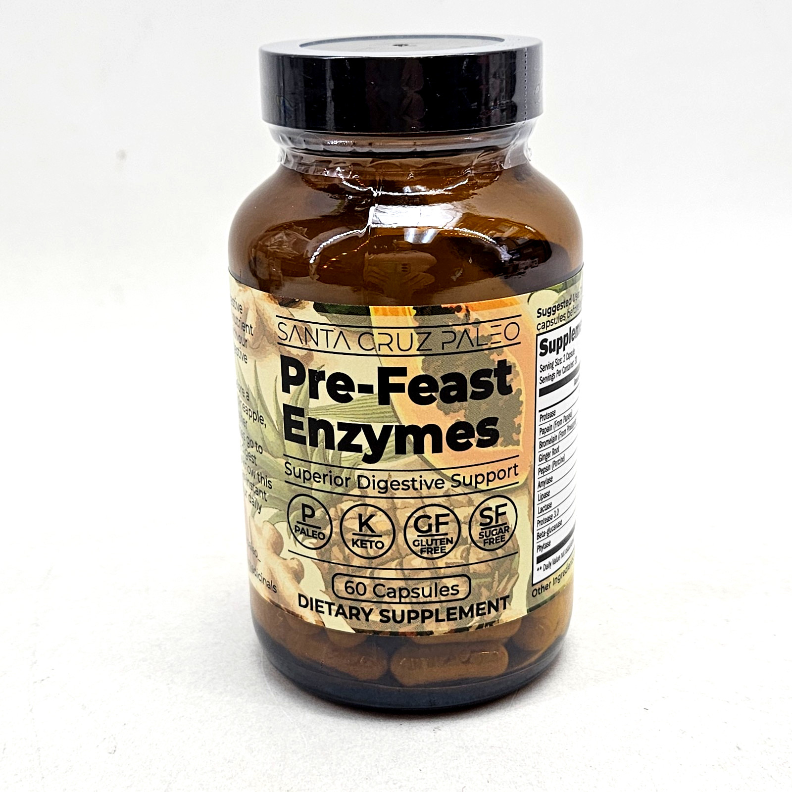 3 Santa Cruz Paleo Pre-Feast Digestive Supplement 60 caps nov27 pack