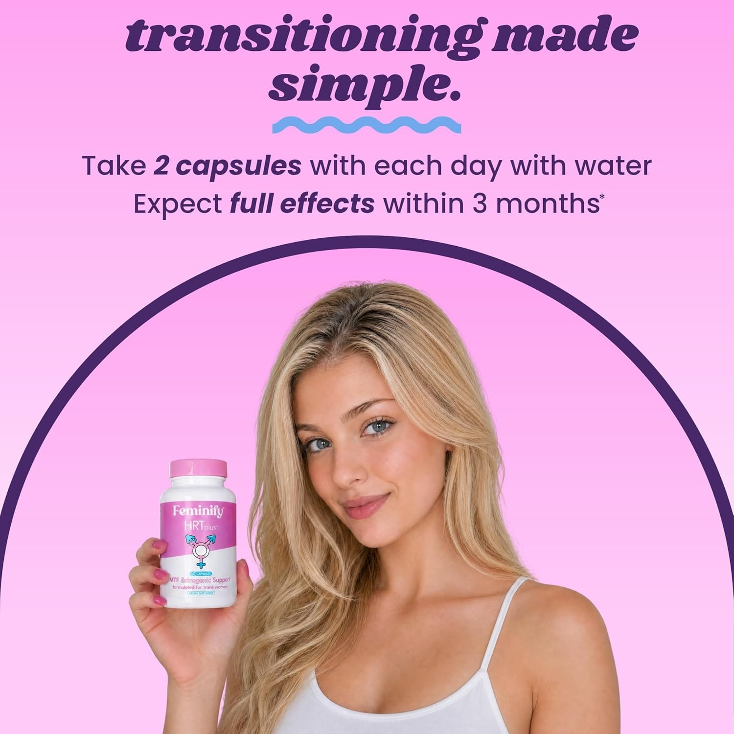 Feminify HRT+ Capsules for Estrogen – Top Bottom Curves Hair Skin Nails Feminini