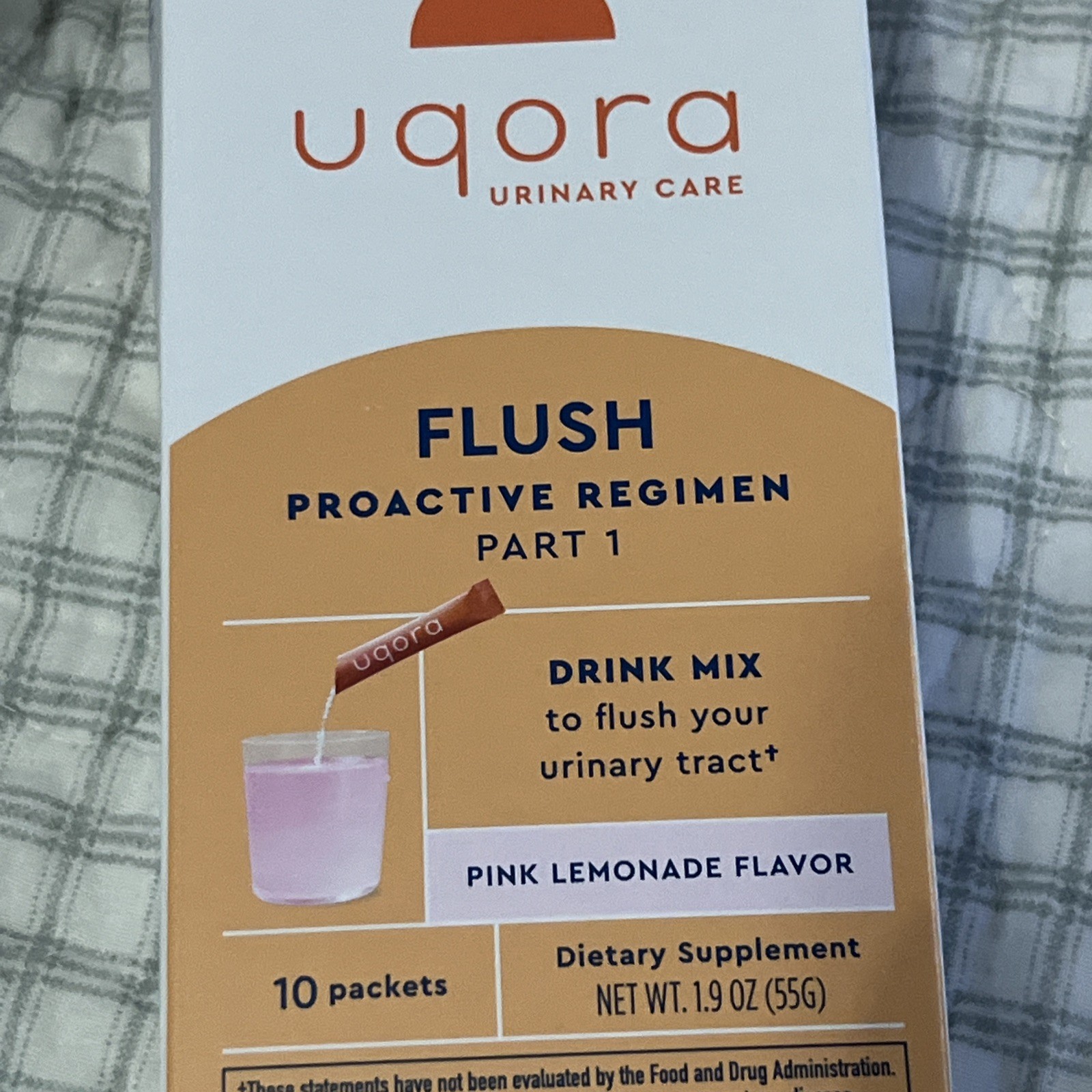 Uqora Drink Mix 1 FLUSH Supplement 10 Packets Pink Lemonade Exp 12/26 women