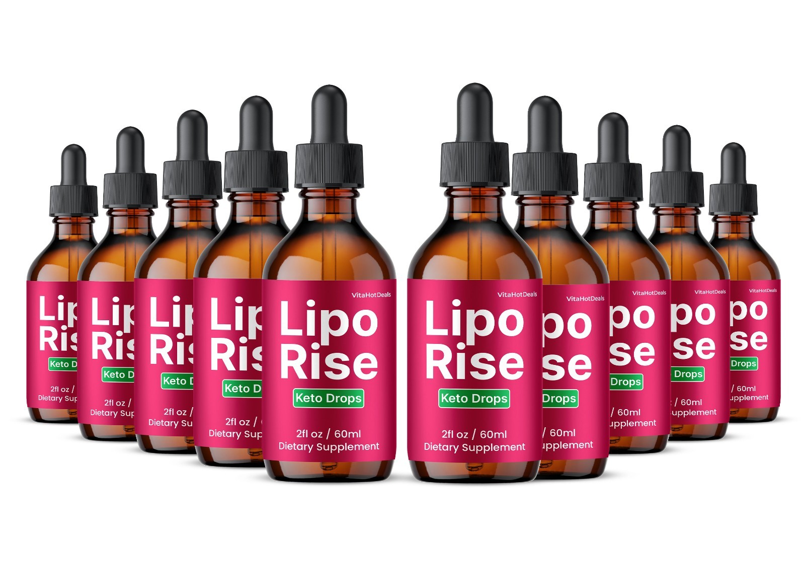 Lipo Rise Drops, Max Strength, LipoRise Liquid Supplement (10 Pack)