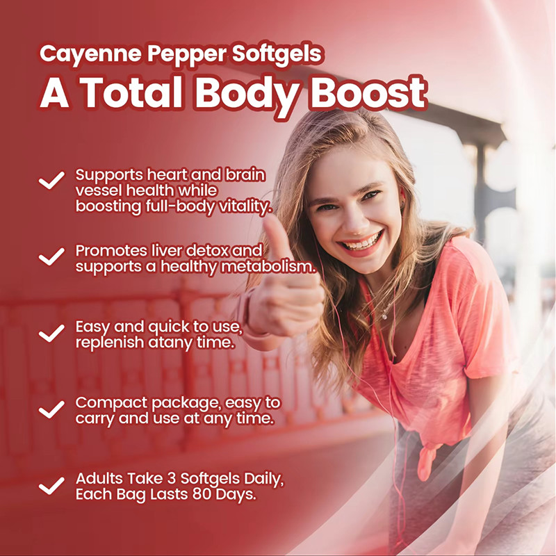Cayenne Pepper Softgels Supplement, Supports Leg Vein, 240 Vivonu FAST SHIPPING