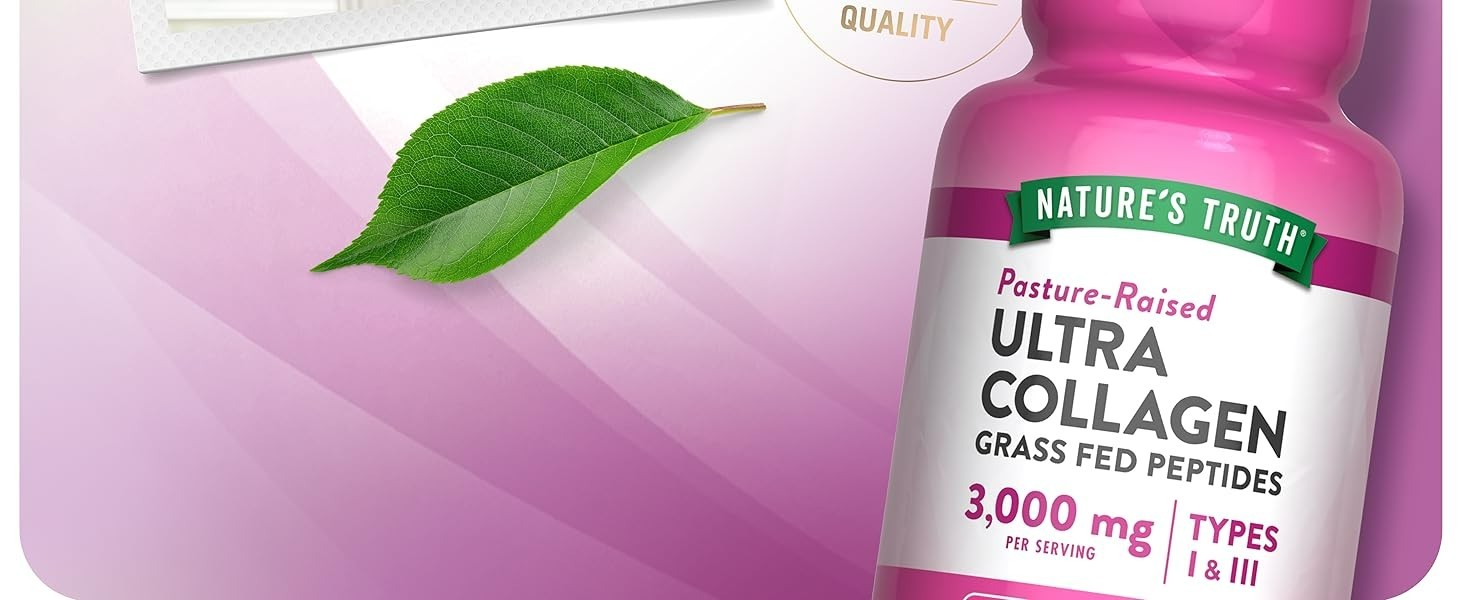 2 Nature’s Truth® Ultra Collagen Peptides 3000mg Type 1 & 3 with Vitamin C 90 Ct