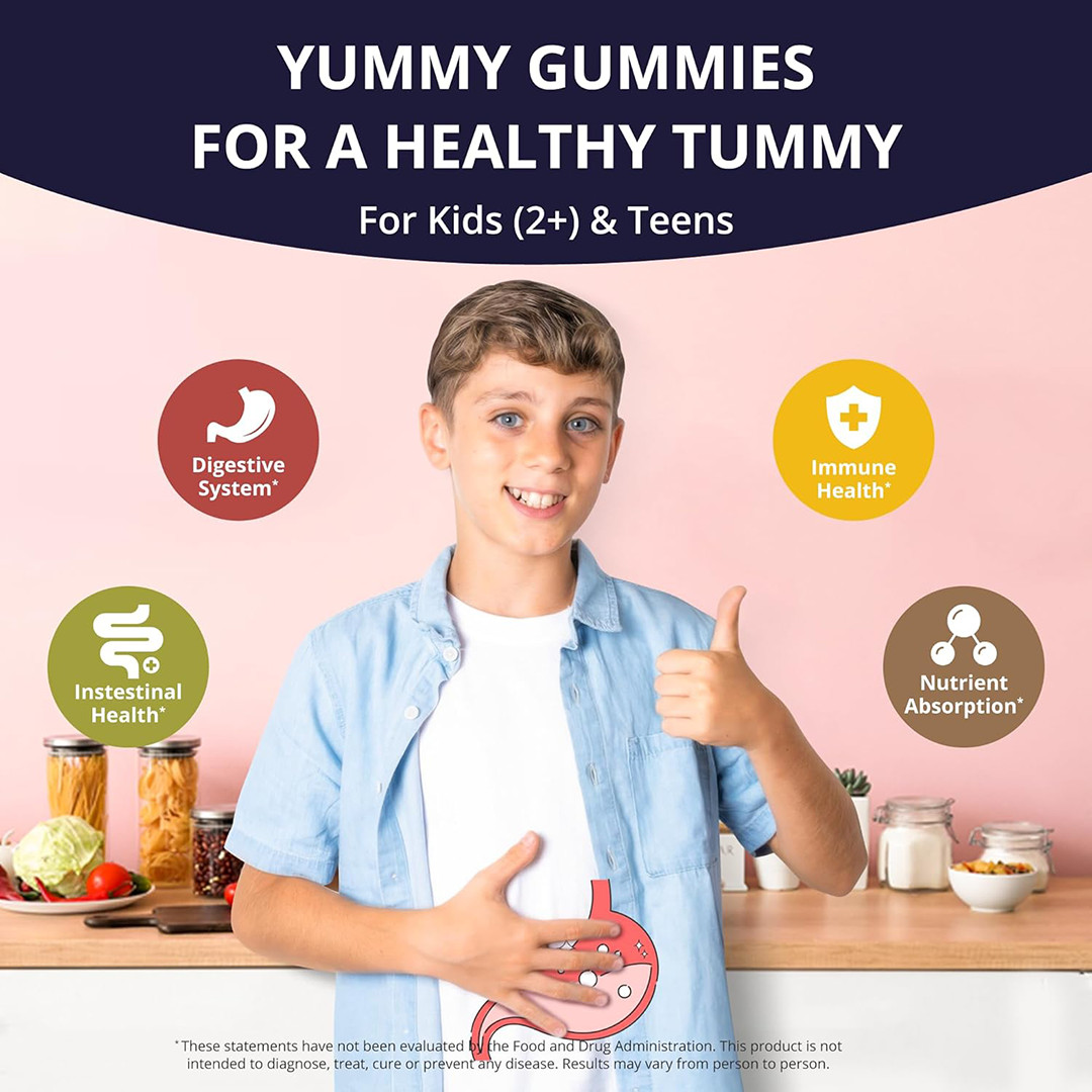 NuBest Probiotic Gummies – Sugar-Free Digestive Support – 60 Vegan Gummies