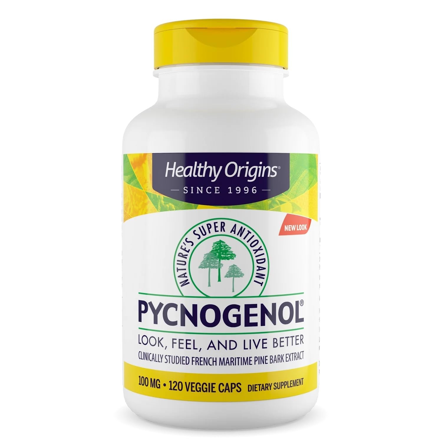 2XHealthy Origins 120 100 mg Super Non-GMO Antioxidant, Gluten Pycnogenol Cap