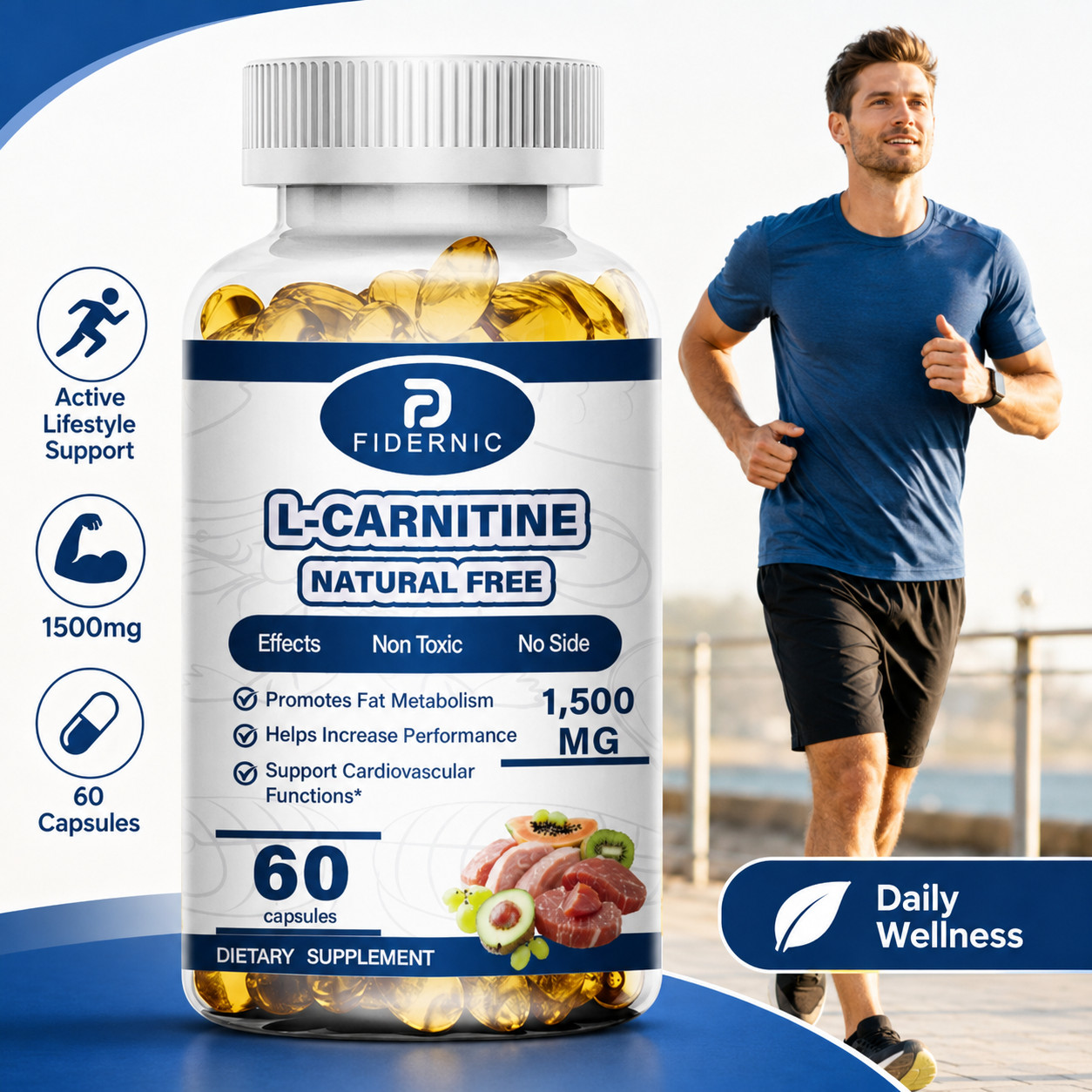 Acetyl L-Carnitine 1500mg 60 Capsules Antioxidant Support