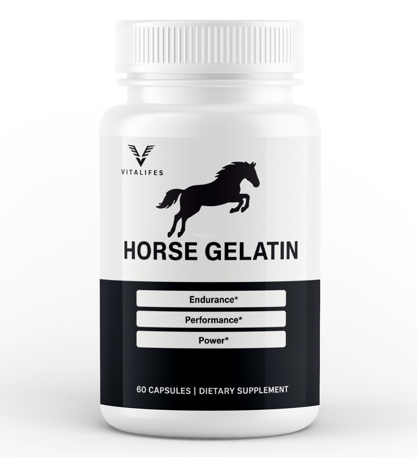 (5 Pack) Horse Gelatin Advanced Male Support Supplement HorseGelatin 60 Capsules