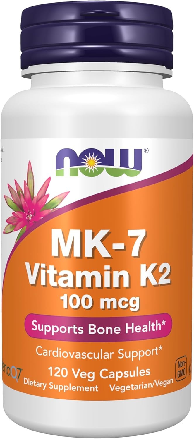 NOW Vitamin K-2 MK-7– 100 mcg – 120 Veg Capsules exp: 08/27
