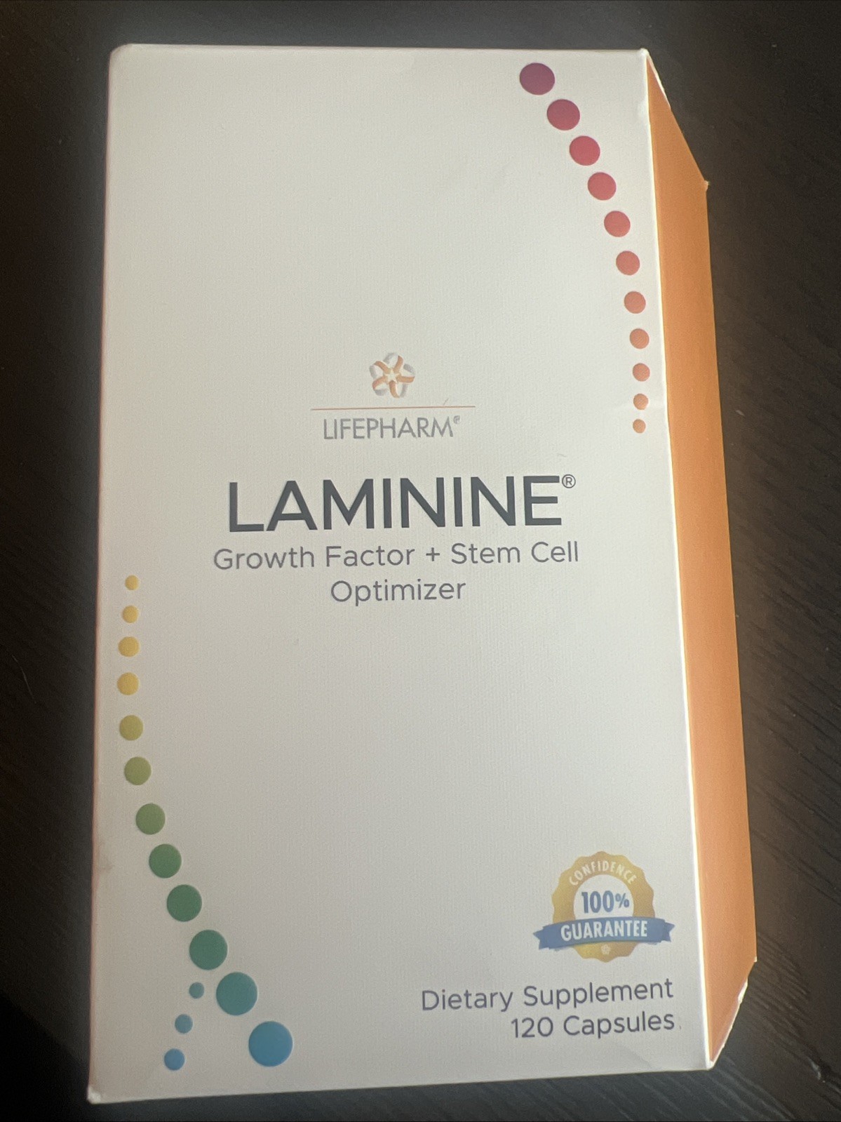 LifePharm Laminine Growth Factor 120 Capsules Exp 11/2027 + Free Omega – New!