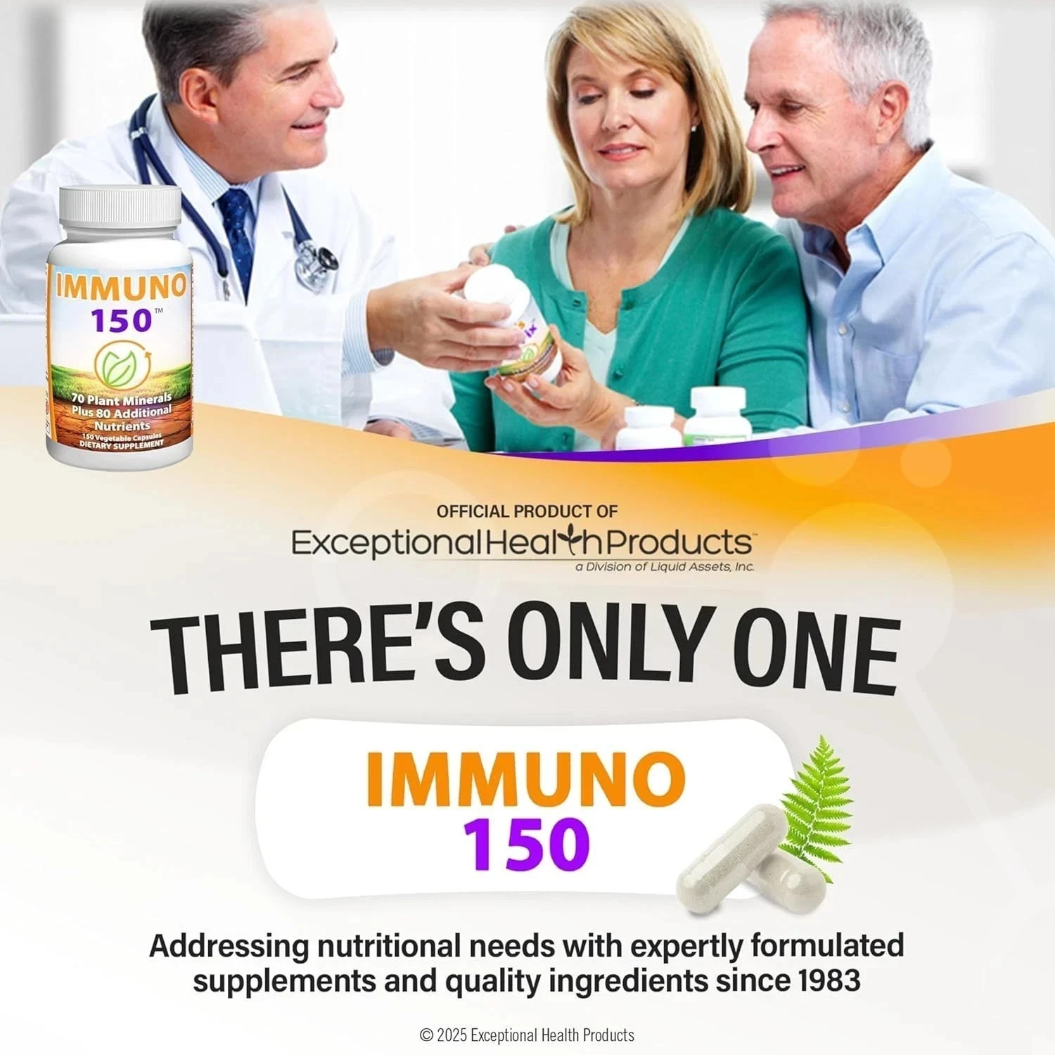 3 Packs Immuno 150, Immune Support Supplement, Packed with 70 Plant Minerals