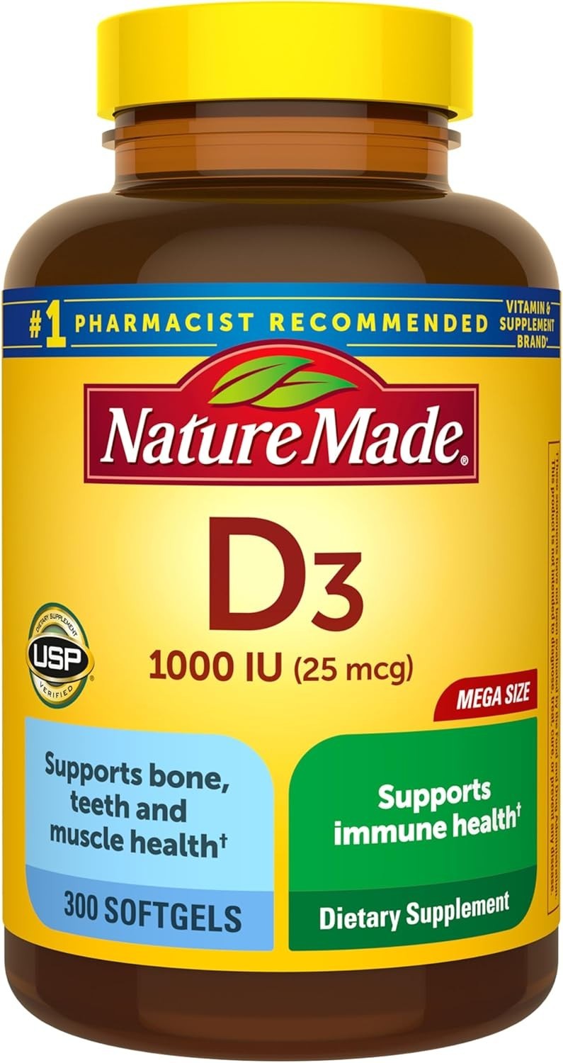 Nature Made Vitamin D3 1000 IUCount, Vitamin D, Dietary Supplement