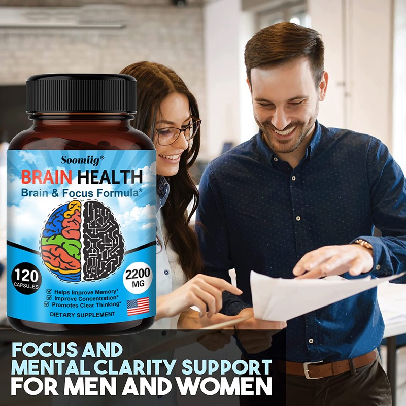 Brain Health Supplement Vitamin B Memory Focus Support 120 Pills Gluten Free
