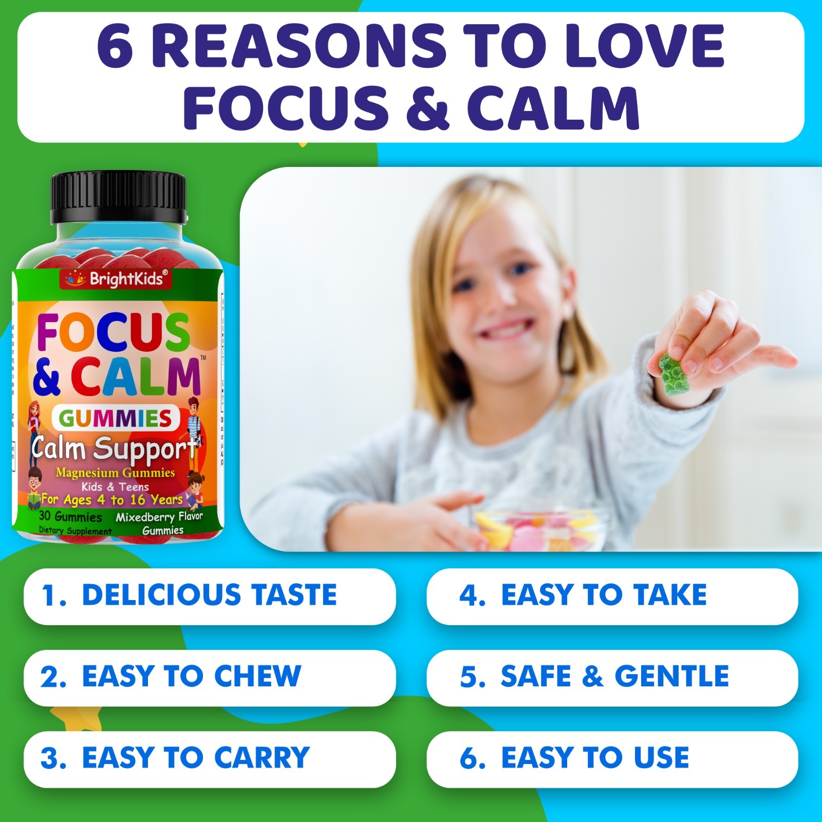 Brain Booster Supplement For Kids & Teens, Support Memory, Kids Vitamin 12/12/25