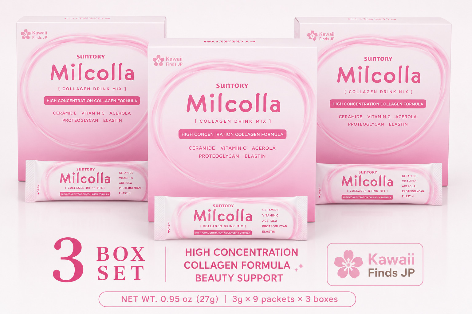 Suntory Milcolla Collagen powder (30days) x3 (=total 90days) Brand New