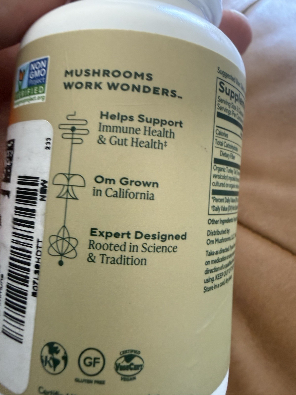 Om Turkey Tail Mushroom Superfood Supplement – Immune & Gut Health – Kosher