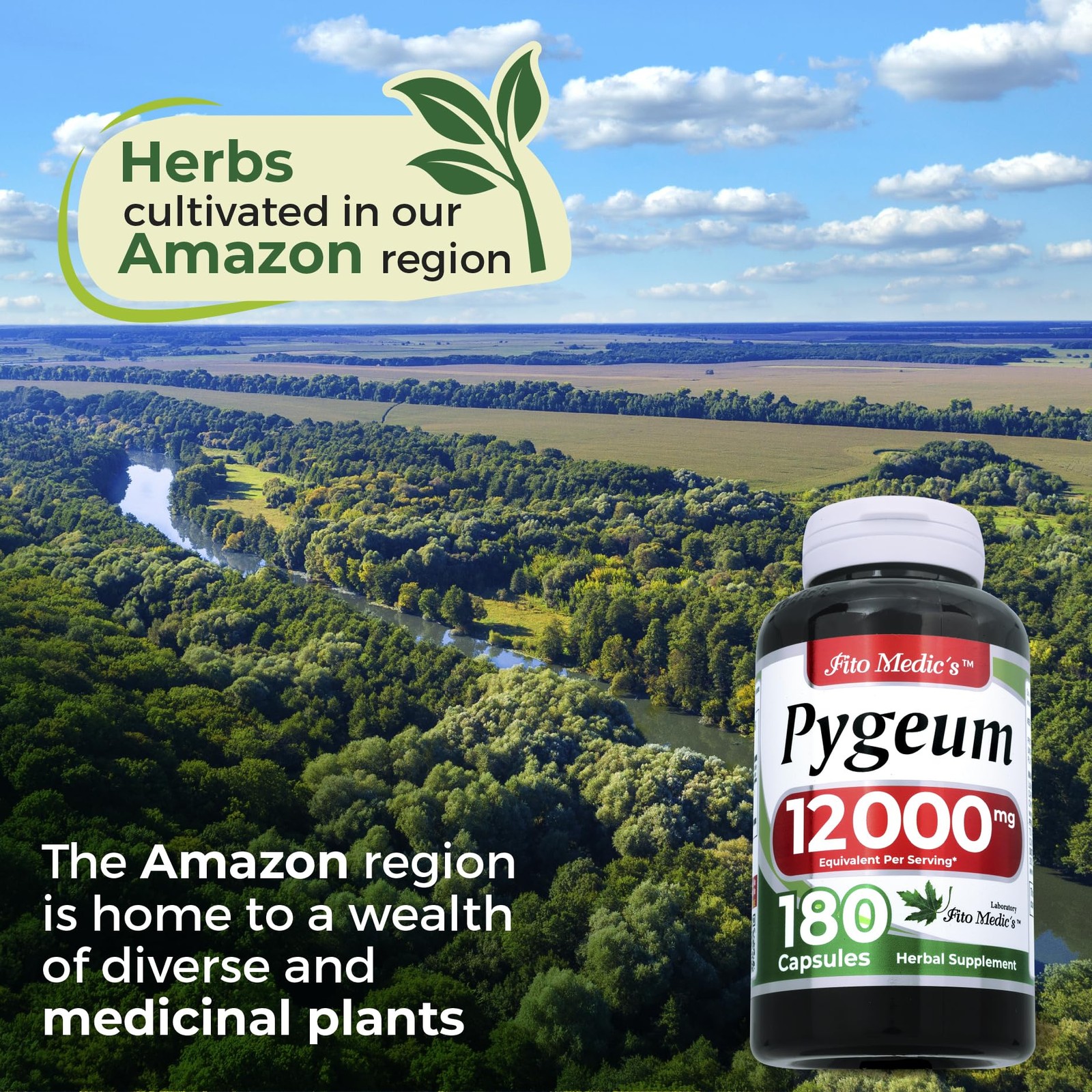 FITO MEDIC’S Lab | pygeum Supplement |180 Capsules | 180 Count (Pack of 1)