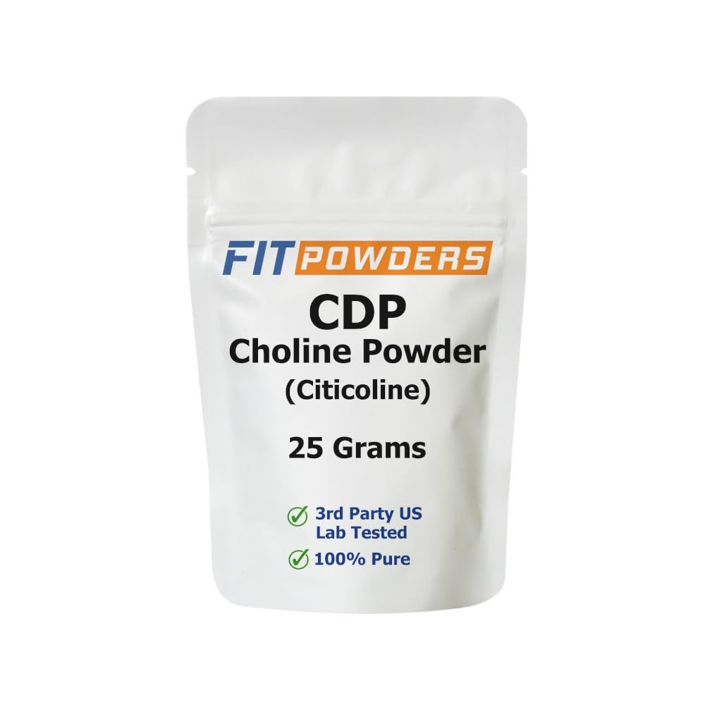 FitPowders Citicoline Powder, Pure CDP Choline with 0.88 Ounce (Pack of 1)