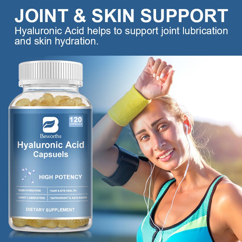 3x Hyaluronic Acid Capsules | 250 mg | 120 Capsules | Non-GMO |Gluten-Free