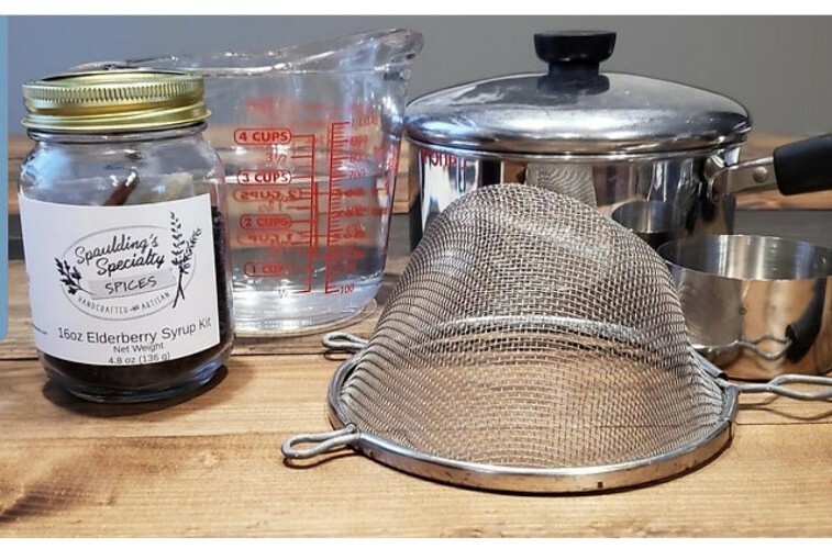 Organic Elderberry Syrup Kit 36-40oz Chef Recipe + Instapot Recipe Frontier Coop