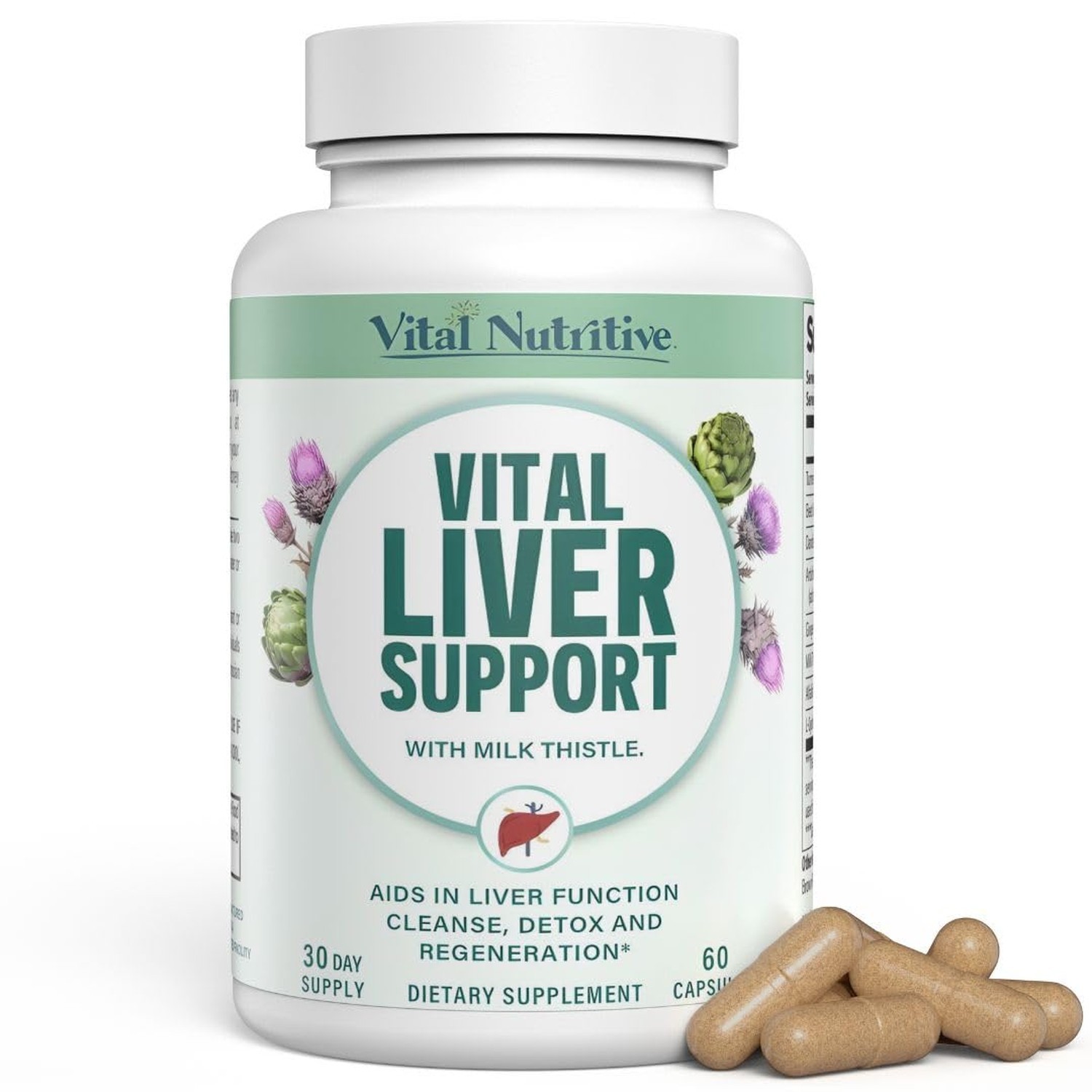 Vital Liver Support New Formula Liver Supplement and Liver Vitamin – 9-in-1 L…