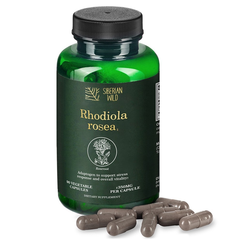 Siberian Wild Rhodiola Rosea Capsules 350mg 90 Vegan Capsule Pure & Natural