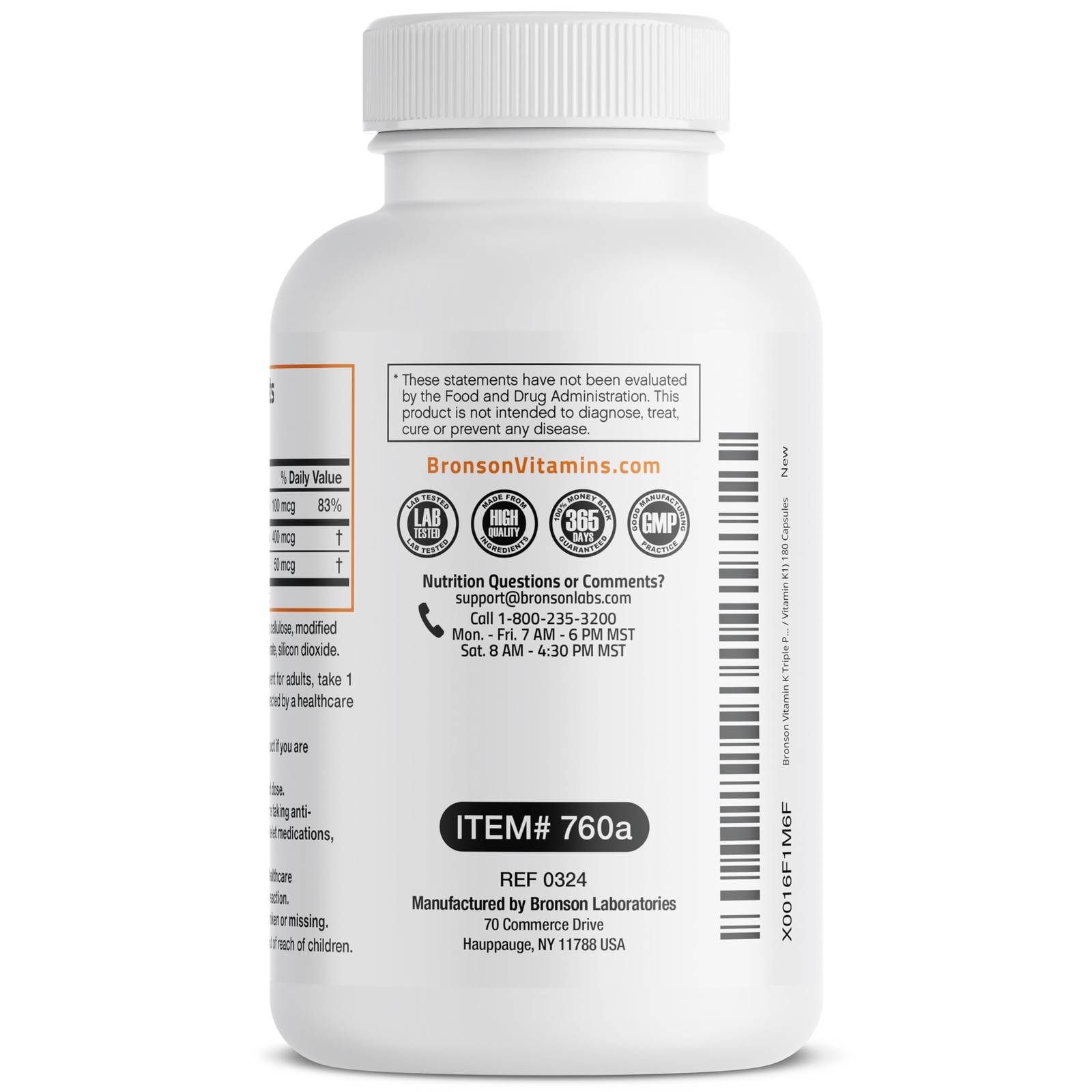 Vitamin K Triple Play (Vitamin K2 MK7 / MK4 180 Count (Pack of 1)