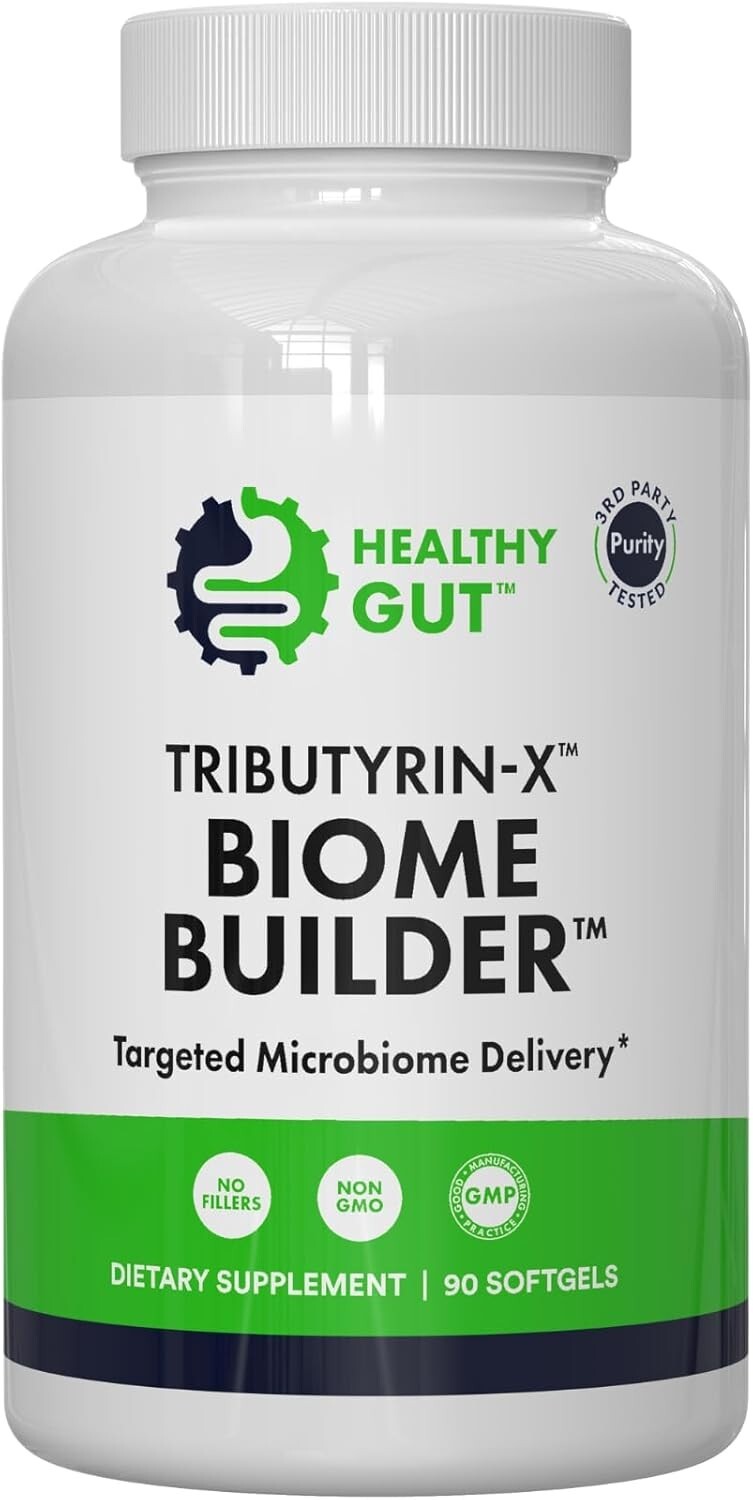 Bioavailable Butyrate Postbiotic Softgels – 90 Count for Gut Health Restoration