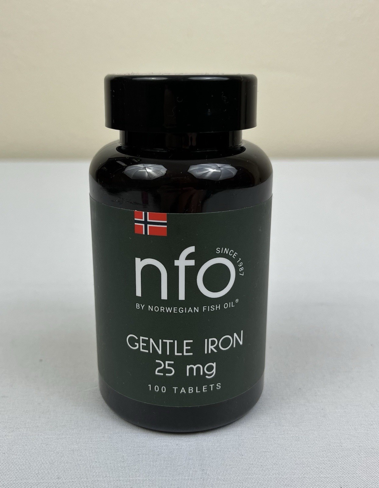 EXP 08/2026 NFO Gentle Iron 25 mg 100 Tablets Made In Norway New Sealed