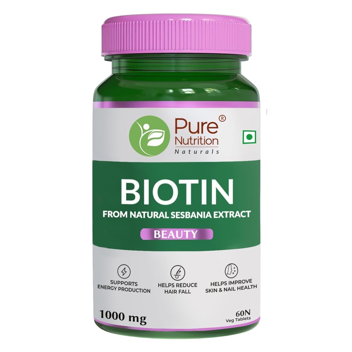 3 Pack Pure Nutri.tion Biotin 60 Tabs Hair Skin Support