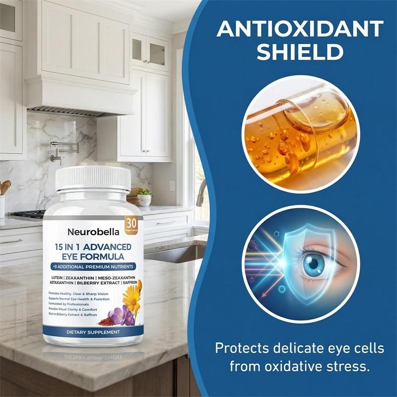 15 in 1 Advanced Eye Formula, Neurobella Eye Vitamin and Mineral Supplement 30ct