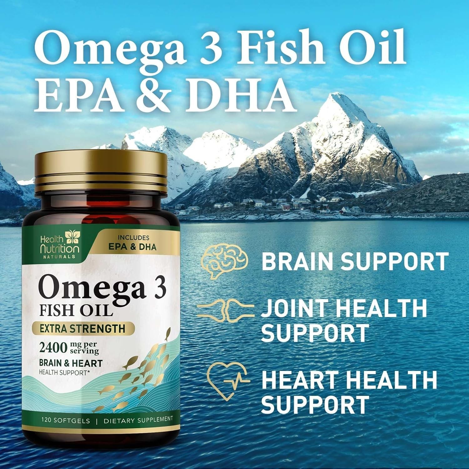 Omega 3 Fish Oil Capsules Triple Strength 2000mg EPA & DHA