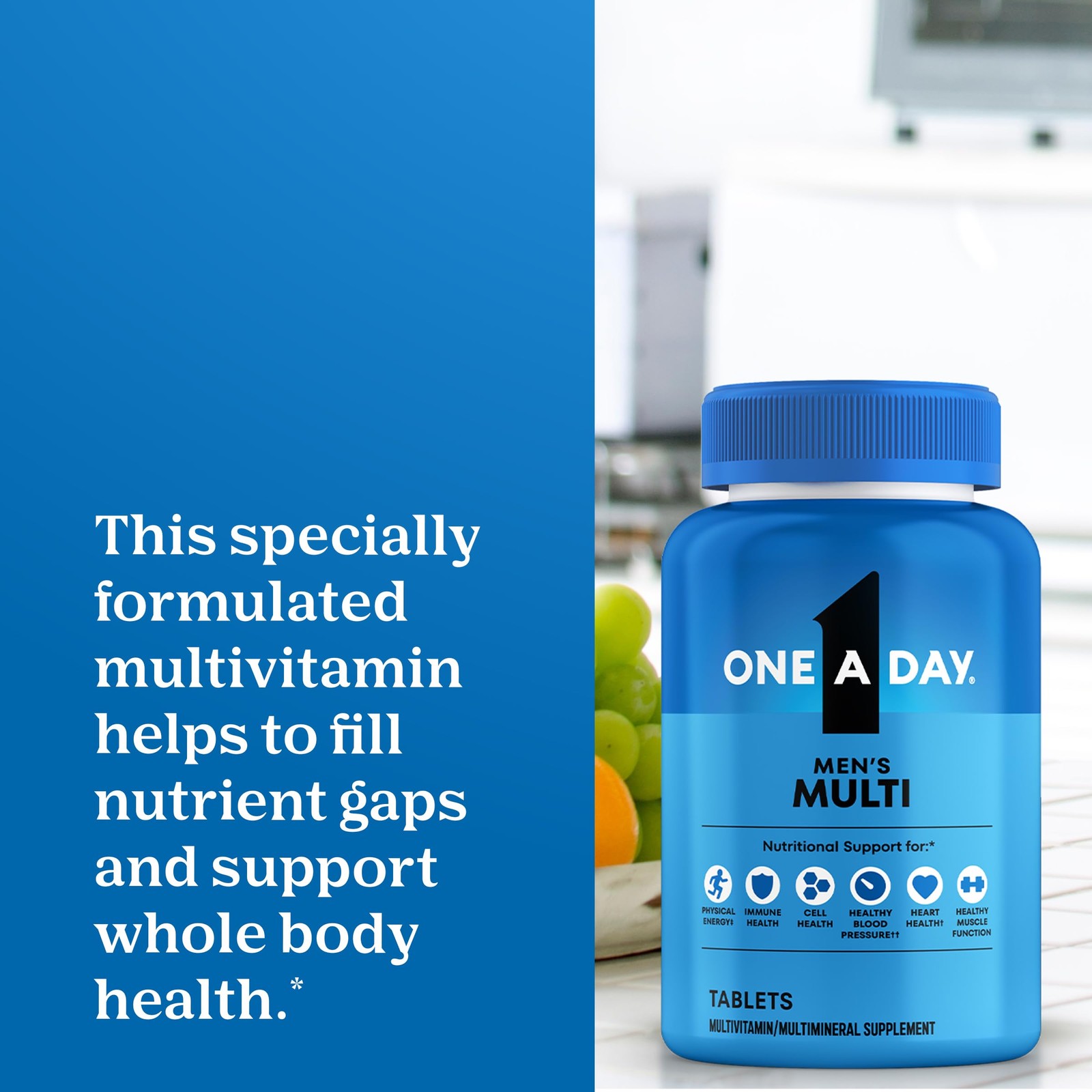 One A Day Mens Multivitamin 200 Count Daily Vitamins with Vitamin D & Zinc