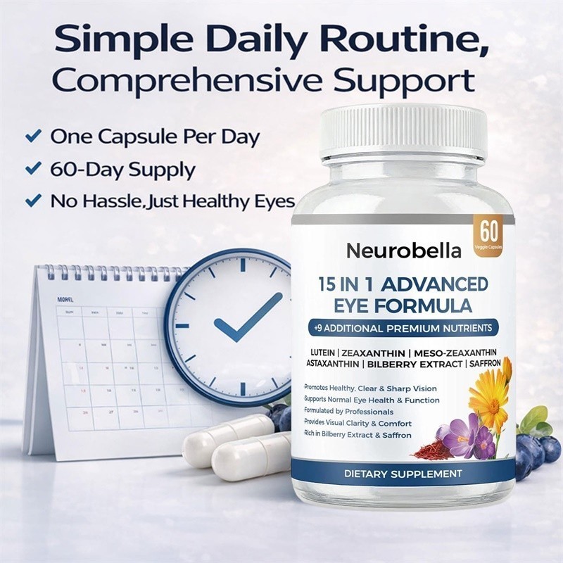 1-3Pack Neurobella 15 in 1 Advanced Eye Formula – 15 in 1 Eye Formula, New & US