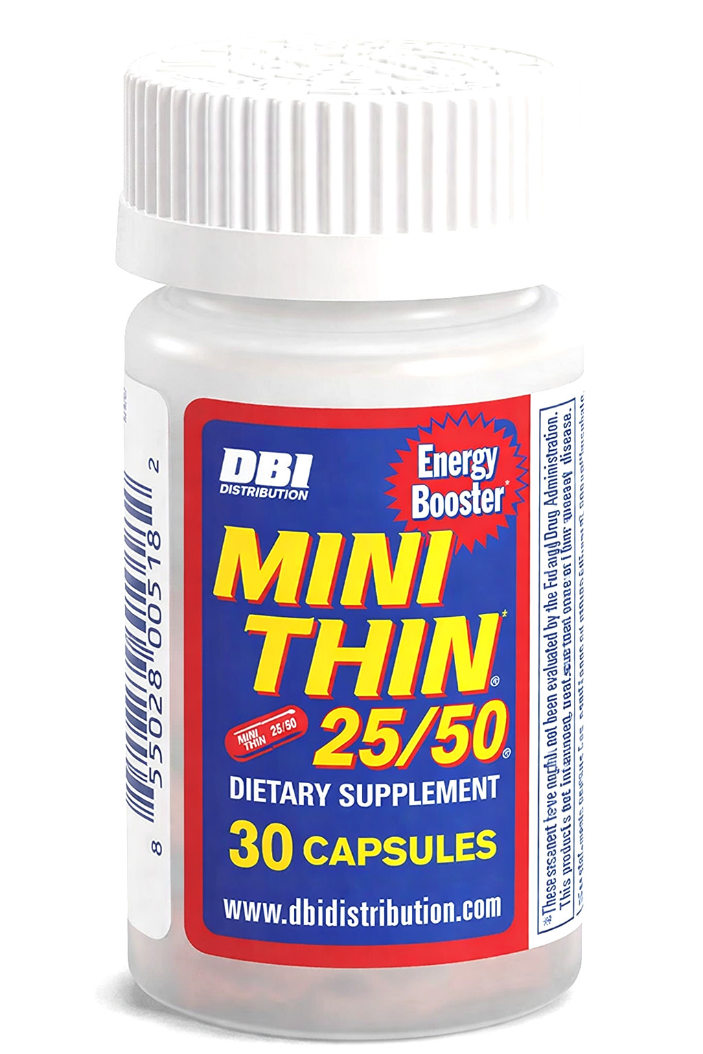 Mini Thin 25/50 Energy Booster Capsules – Pack Options – Fast Free Shipping
