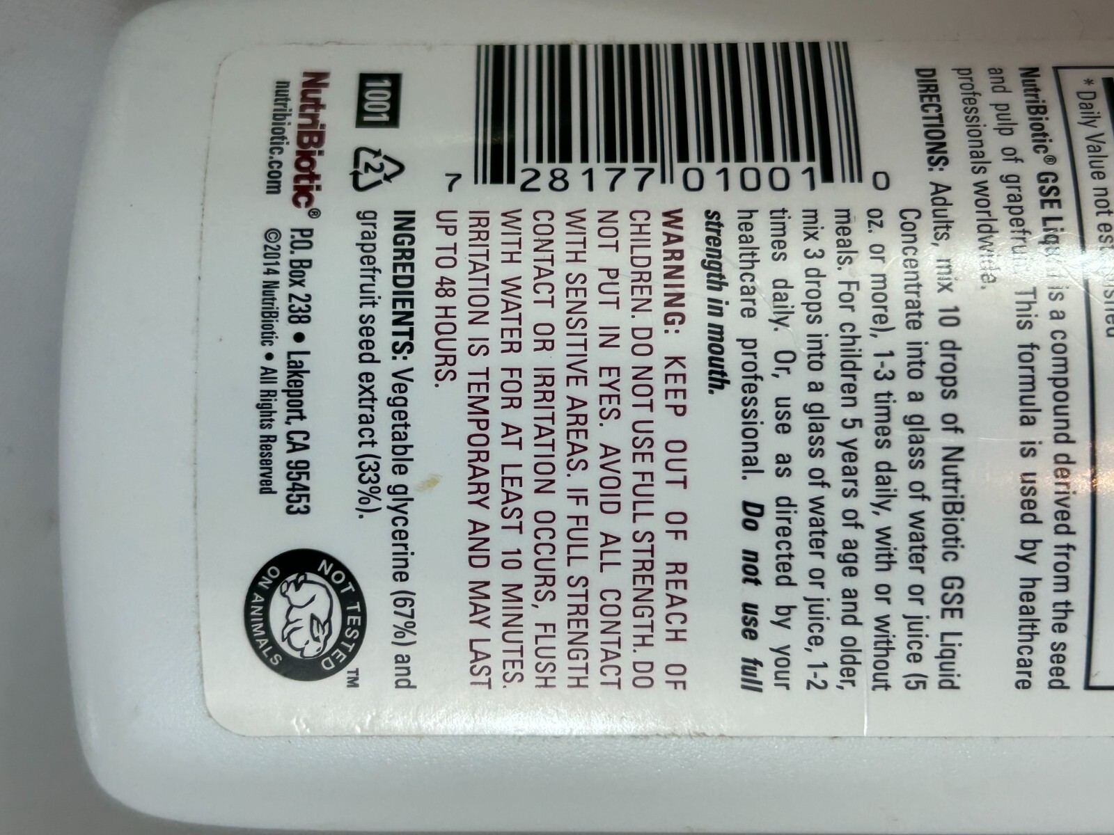 Supplement by Nutribiotic Grapefruit Seed Extract GSE Liquid Concentrate 4 Fl oz