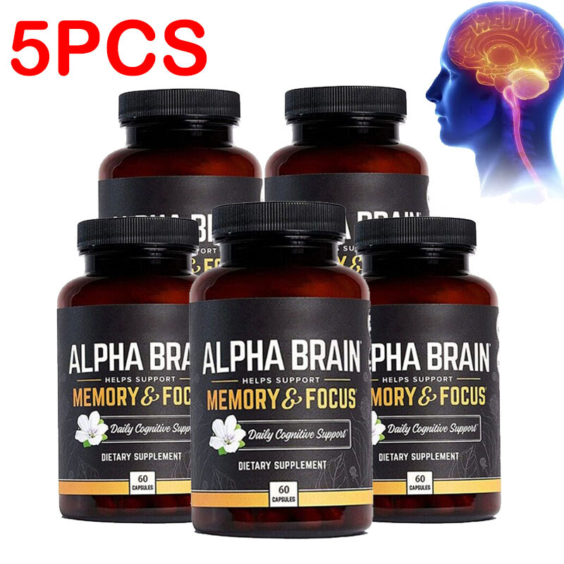 Brain Alpha Memory And Focus 60 Capsules Supplement For Men & Women