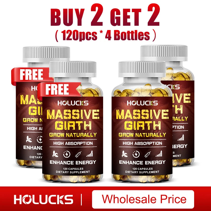 Buy 1 Get 1 Free! Massive Girth Supplement, for Enhanced Blood Flow, Stamina & O