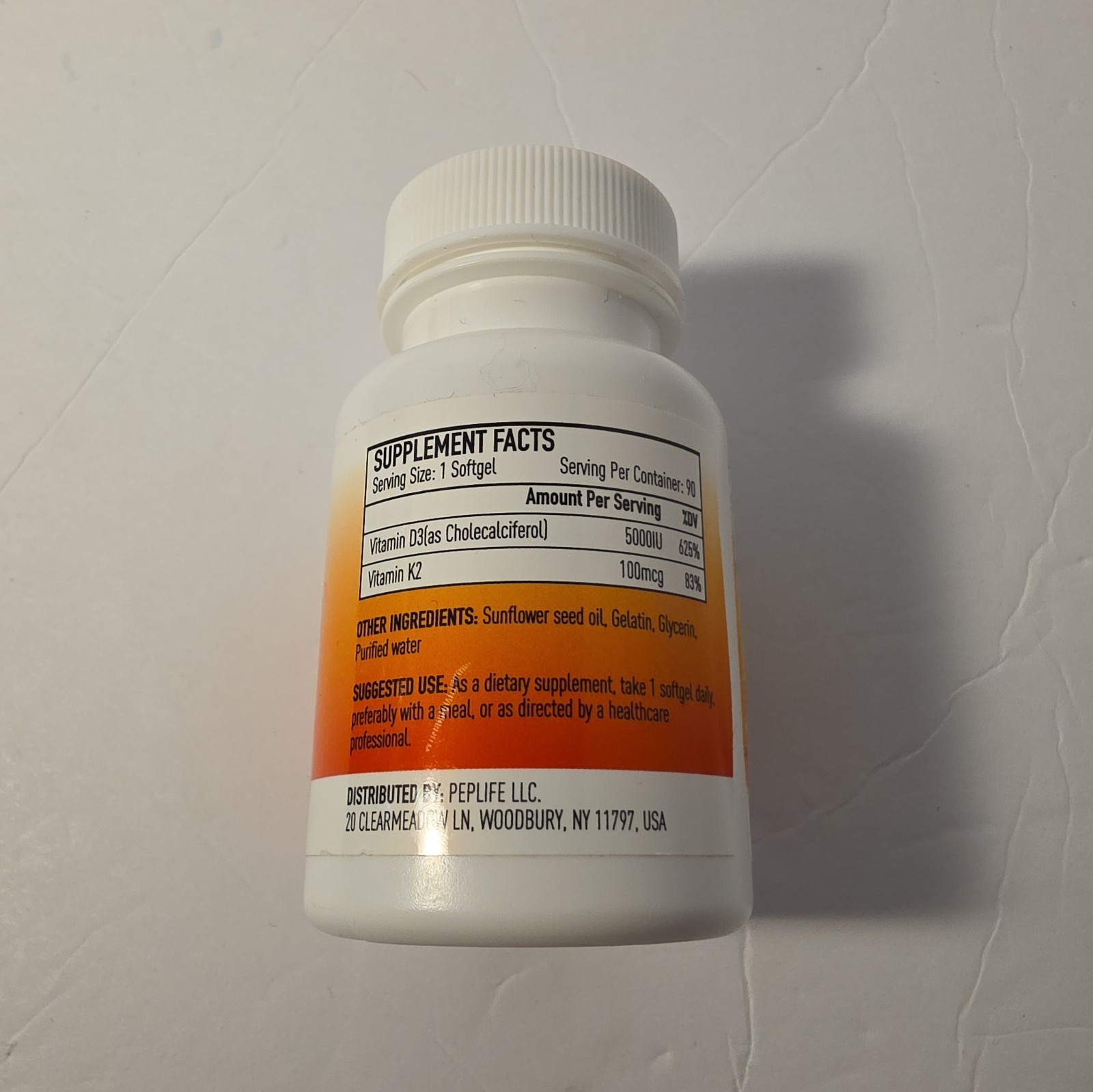 Miss Pep Vitamin K2 + D3 Softgels, 90 Count Supports, Muscle, Joints Exp 8/2027