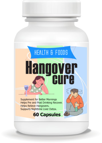 Hangover Cure Relief Pills, All Natural Formula, Supports Nighttime Liver