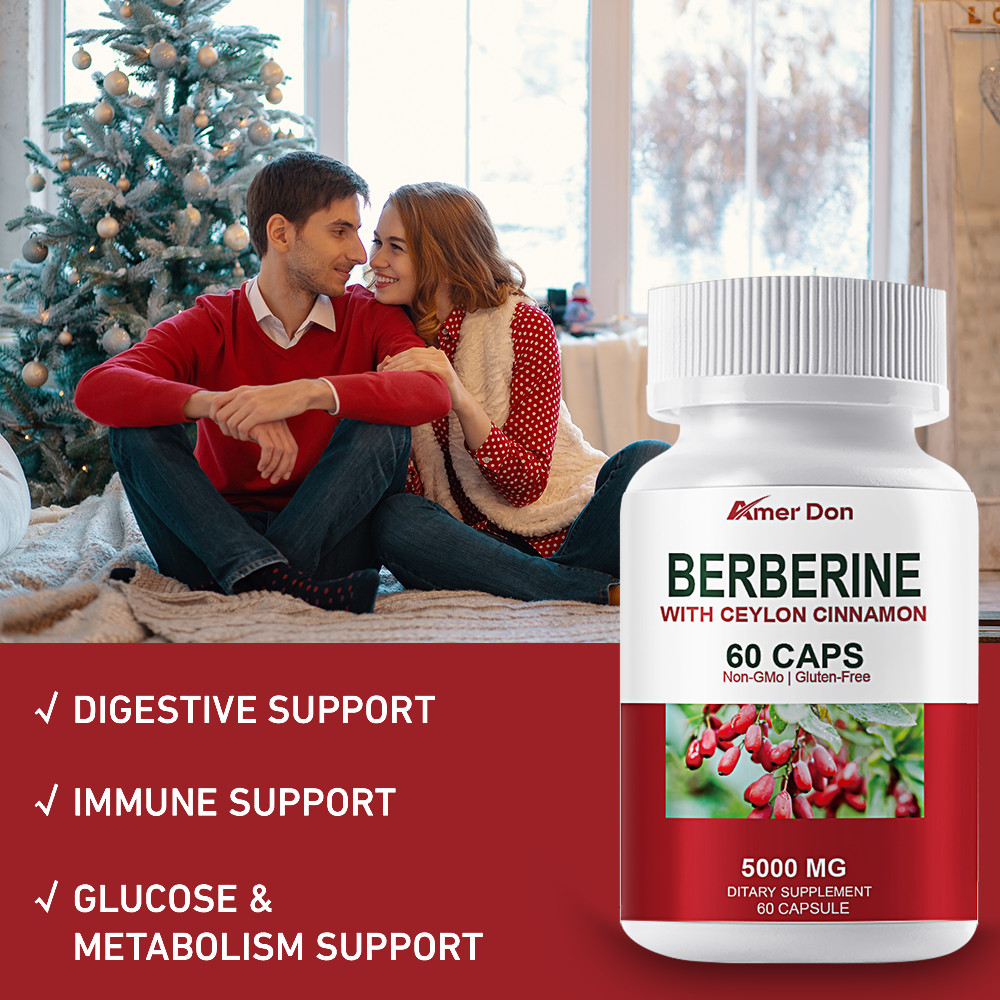 Berberine HCl 1200mg – 2 Bottles High Potency Berberine – Blood Sugar Support