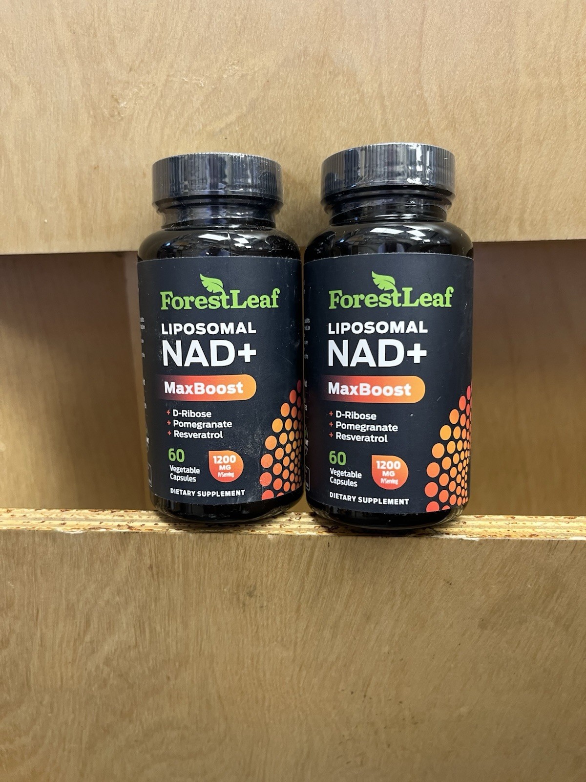 2 Pack Forest Leaf Liposomal NAD Booster Supplement 1200mg NAD+ 60 Cap 05/2028