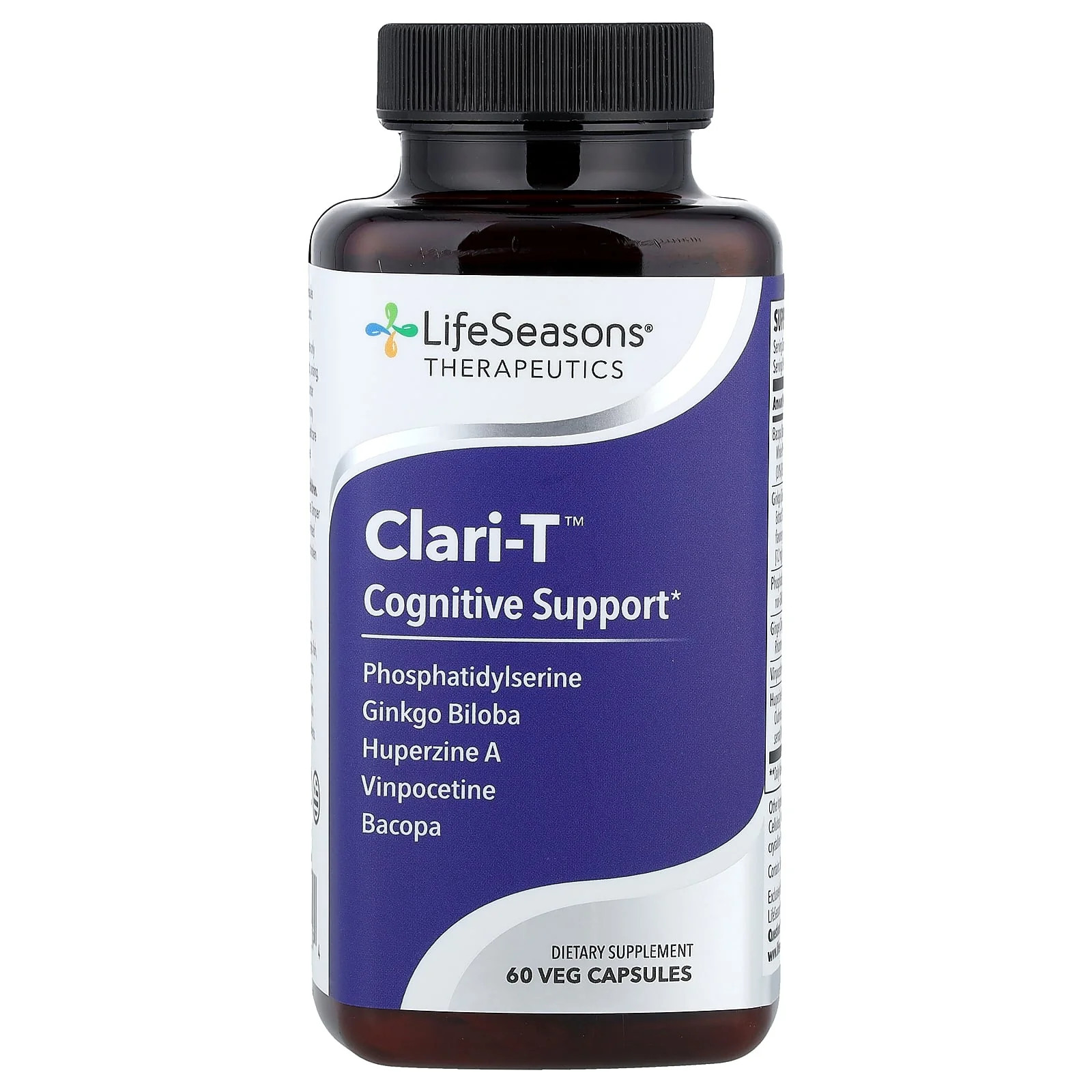 2 X LifeSeasons, Clari-T�, Cognitive Support, 60 Veg Capsules