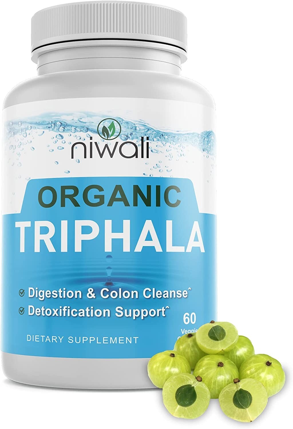 Niwali Organic Triphala Herbal Supplement Digestion Colon Support Nutrient Dense