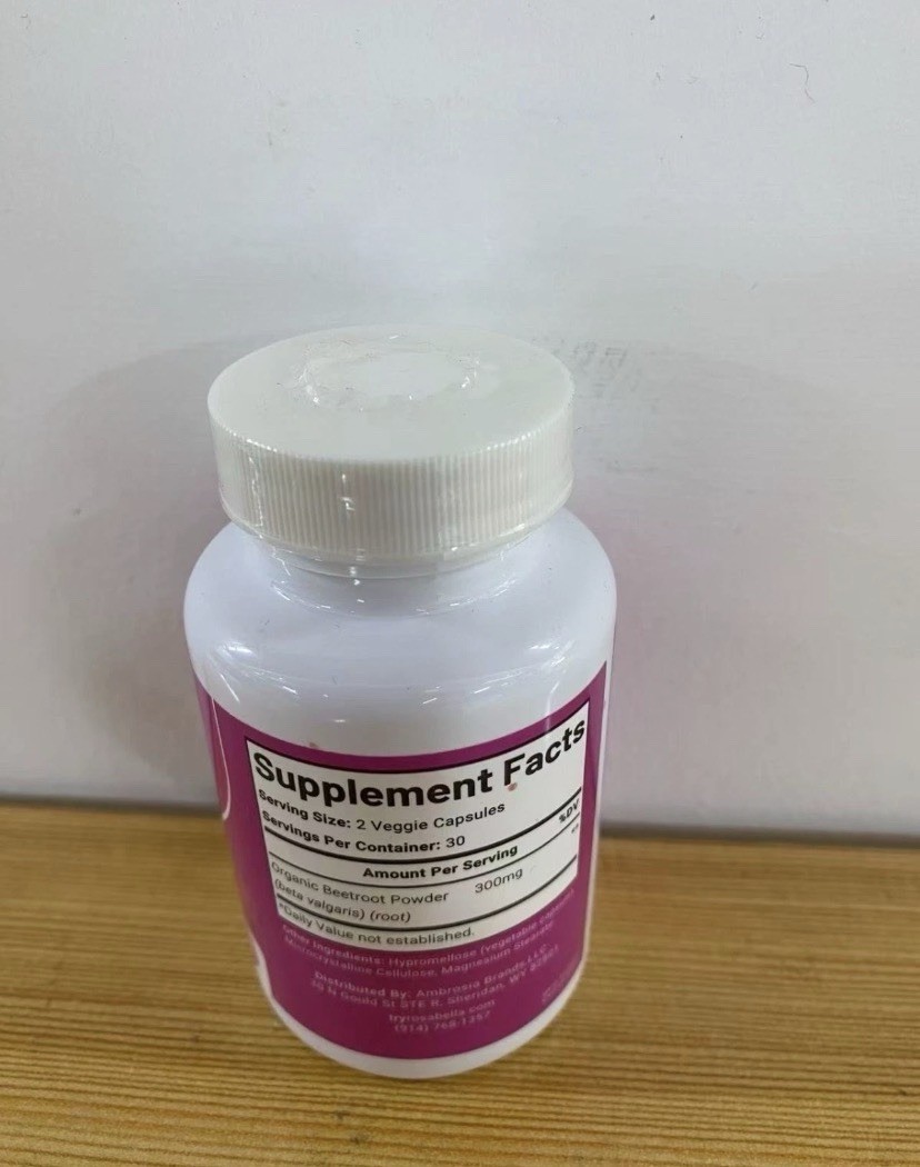 3PCS Rosabella Beetroot Dietary Supplement Capsules 60ct Athletic Performance
