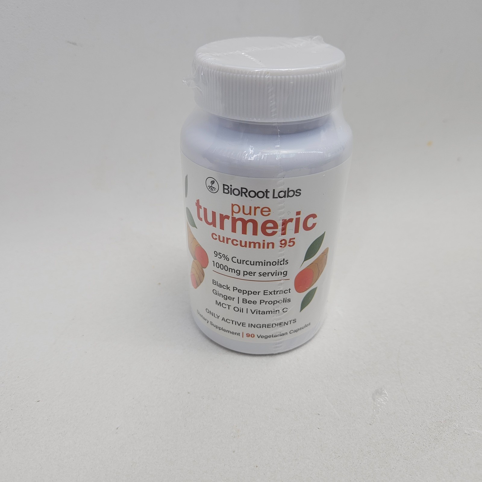 BioRoot Labs Turmeric Curcumin Supplement 1,000mg 95% Curcuminoids 90 pills NEW
