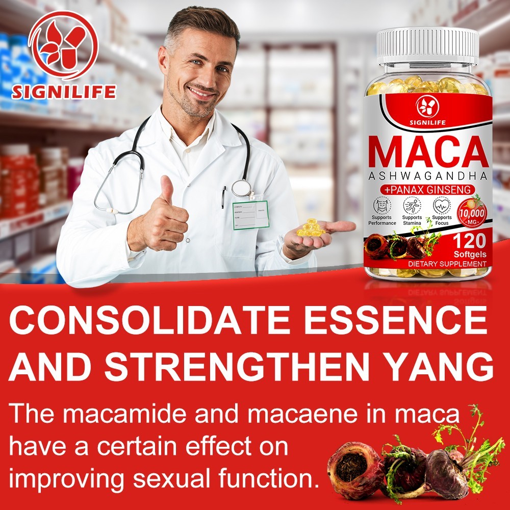 1-3 Packs Peruvian Maca Root Extract Capsules for Men & Women 120 Capsules