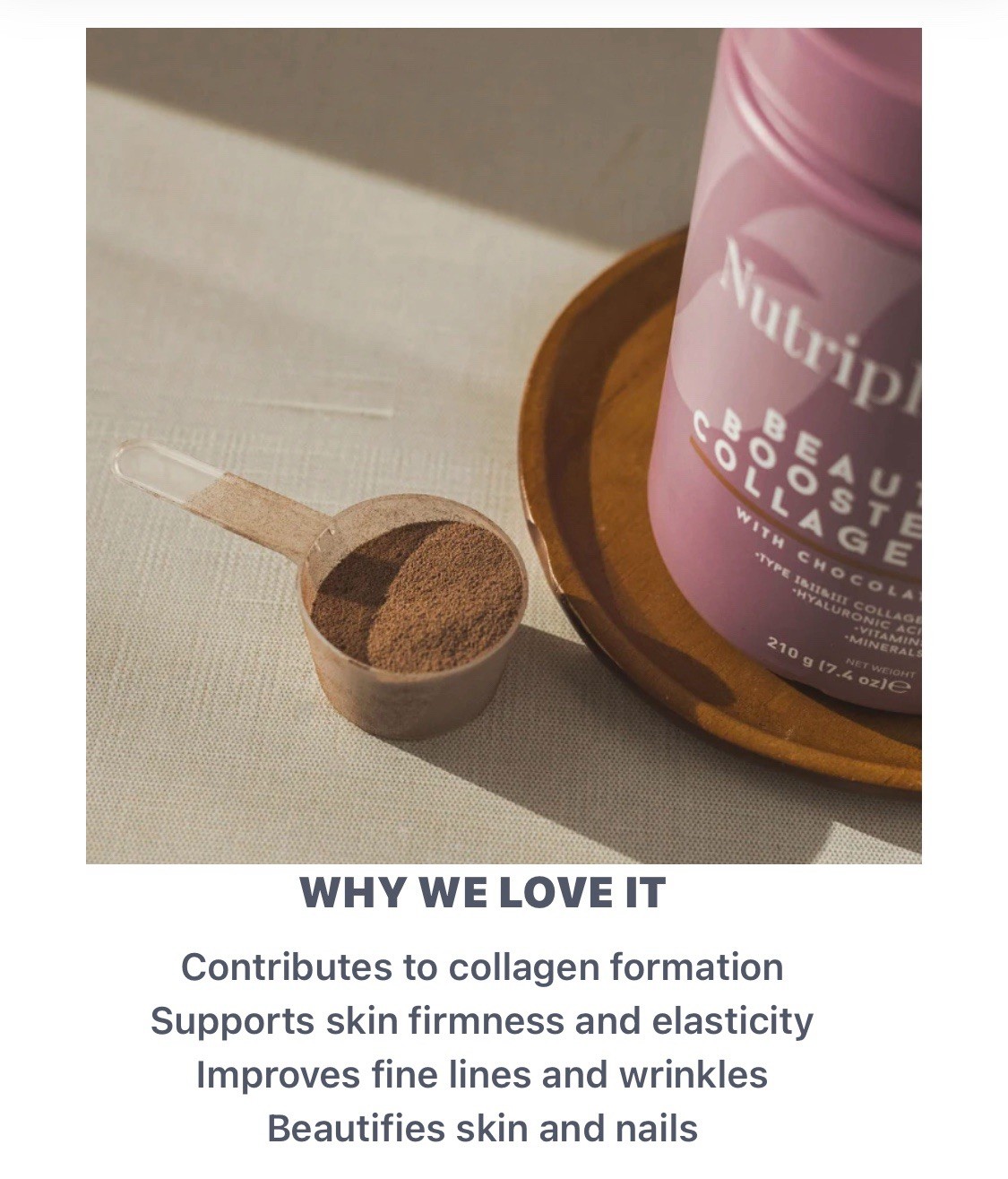 Nutriplus Collagen Powder Chocolate 210g | Skin Hair Nails
