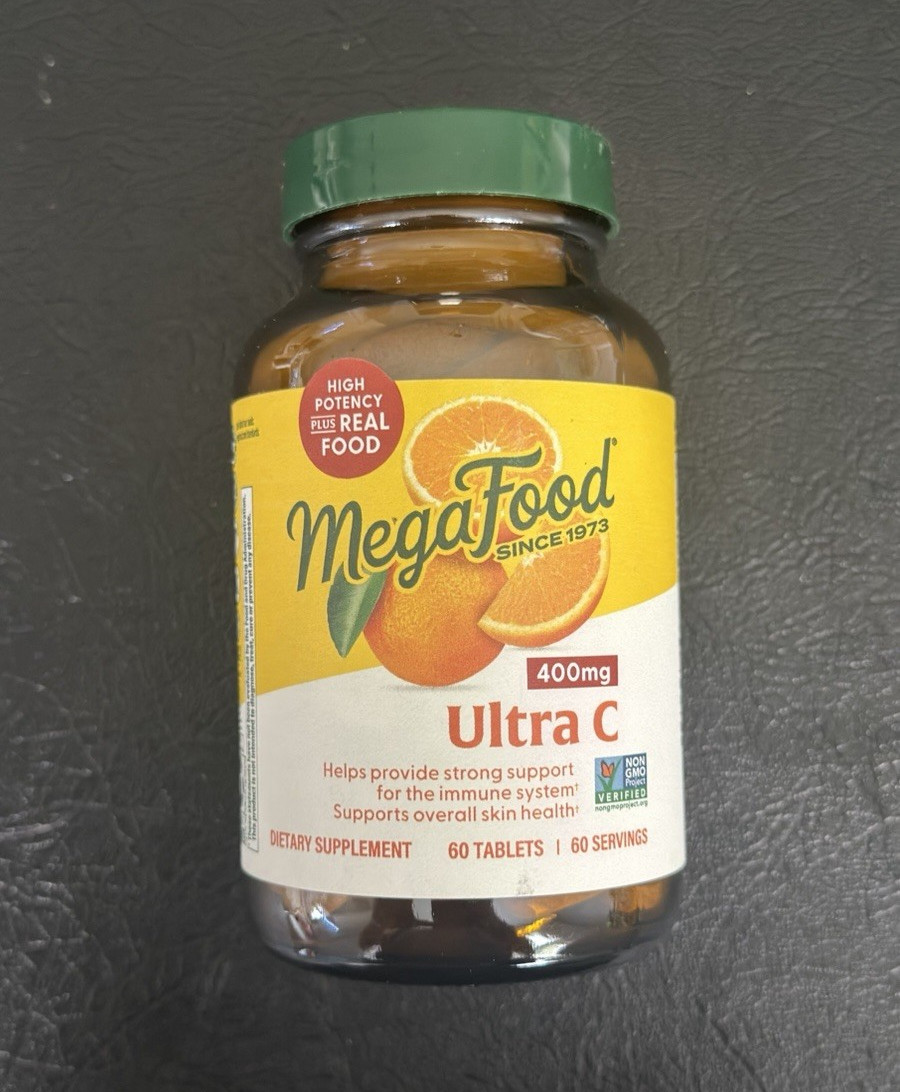 MegaFood Ultra C Vitamin C 400mg Tablets 60 Non-GMO Immune Support