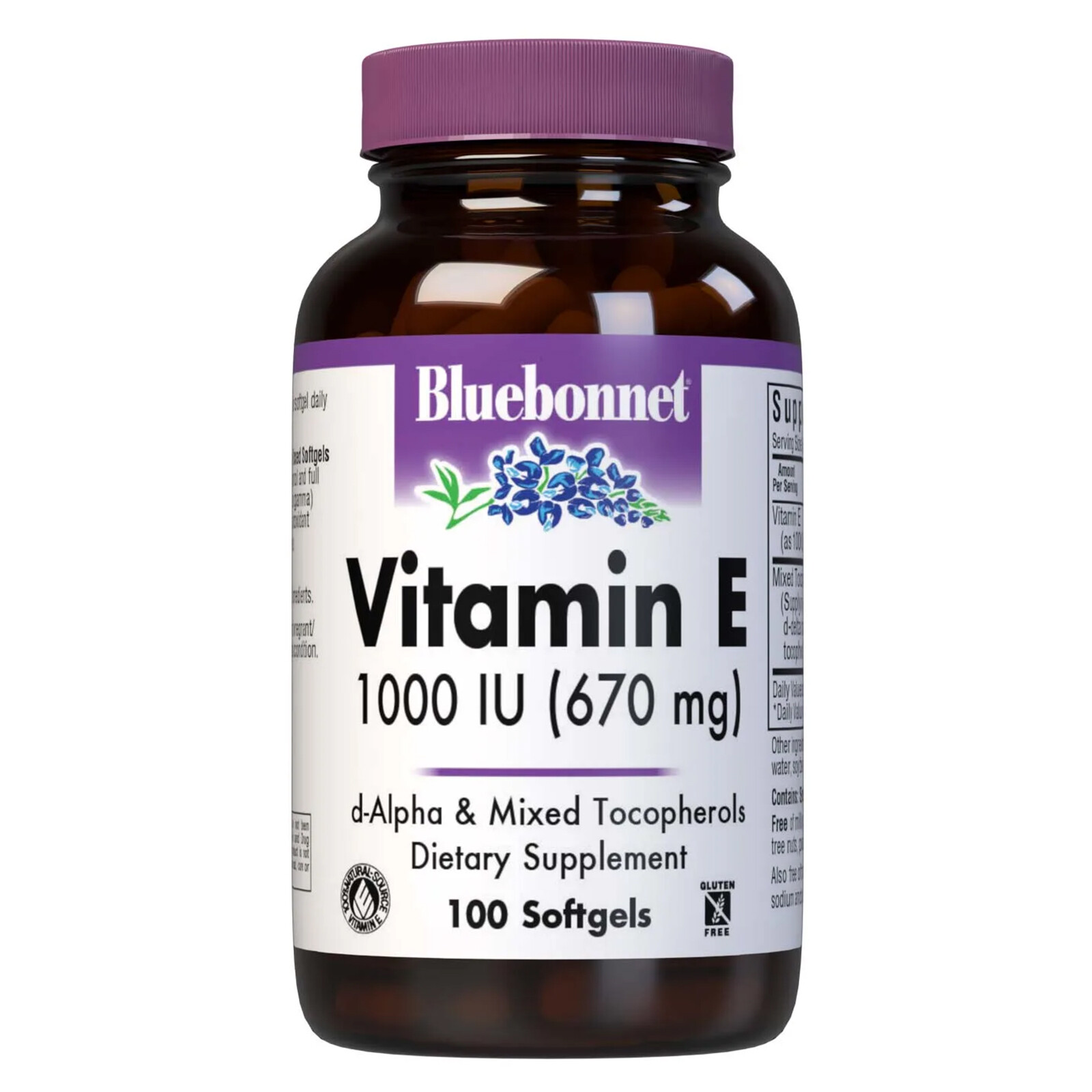 Bluebonnet Vitamin E 670 mg 1000 IU Mixed 100 Softgels
